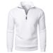 Men's Stand Collar Half-Zip Sweatshirt – Fleece-Lined Pullover With Stylish Minimalist Design (S-XXXL) – Casual Long Sleeve Top For Streetwear_viptrois.com