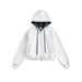 Pure Pure Qilin Men's Clothing 11 Colors Sweatshirt Solid Color 430g Heavyweight Loose Short Small Size Women's Color-Block Zipper_viptrois.com