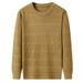 Men's Premium Knit Sweater - Autumn Winter Jacquard Pattern Loose Fit Pullover, High Elasticity & Wrinkle-Free Polyester Blend For Casual Elegance_viptrois.com