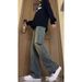 New Spring And Autumn Fashion Pants For Men, American Vibe Casual High Street Slim Straight Long Pants, Slightly Flared_viptrois.com