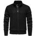 Men's Jacquard Knit Cardigan – Stand Collar Casual Sweater For Autumn & Winter (Dark Gray/Light Gray/Burgundy/Blue/Black, M-3XL)_viptrois.com