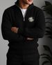 Men's Retro Embroidered Patch Half-Zip Knit Sweater - Casual College Style Pullover , Long Sleeves, Loose Fit (Gray/Black, S-XXXL)_viptrois.com