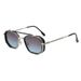 Men's Sunglasses Double Beam Metal Punk Sunglasses For Men, Women's Retro Ins Style Ink Polygonal Personality Glasses_viptrois.com