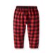 kid's clothing Children's spring and autumn lapel single-breasted plaid long-sleeved pajamas set_viptrois.com