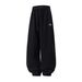 Men's Clothing Autumn And Winter Letter Printed Floral Cuff Sweatpants, Heavyweight Textured Sports Casual Pants, Three Dimensional Pleated Trousers_viptrois.com
