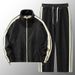 Men's clothing winter leisure sports trend youth round neck plus fleece hoodie men's fashion brand warm suit_viptrois.com