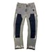Men's Clothing European And American Style Men's Y2K Patchwork Painted Pony Print Fashion Straight Leg Jeans_viptrois.com
