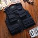 Breathable Mesh Fishing Vest With Multiple Pockets, Quick-Dry Photographer Workwear, Oversized Men's Utility Vest For Outdoor Activities_viptrois.com