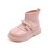 Child's shoes Fashion Princess small shoes Children's plush patent leather big head dance shoes flying knit leather shoes_viptrois.com