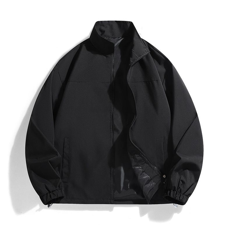 Autumn Men's Trend Contrasting Colors Loose Stand-up Collar Jacket Casual Sports Men's Top_viptrois.com