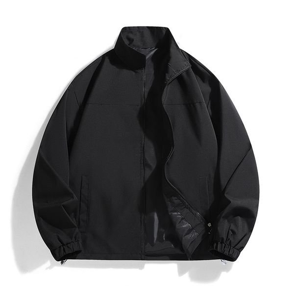 Autumn Men's Trend Contrasting Colors Loose Stand-up Collar Jacket Casual Sports Men's Top_viptrois.com