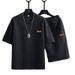 Men's Clothing Summer Short Sleeved Suit For Male Students Trendy Handsome Casual T Shirt Korean Style Trendy Brand Printed Sports Suit Trendy_viptrois.com
