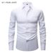 Men's Clothing Four Sided Stretch Shirt Men's Long Sleeved Thin Large Size Men's Clothing Anti Wrinkle Solid Color Men's Shirt_viptrois.com