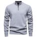 "Men's Half-Zip Fleece Lined Sweater – Trendy Autumn & Winter Pullover, Lightweight & Warm (M-4XL)"_viptrois.com