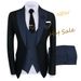 Men's Clothing Large Size Three Piece Suits Slim Fit Best Man Groom_viptrois.com