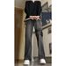 Men's Clothing High Street Gradient Wide Leg Jeans Washed Loose Straight High End Casual Contrast Trousers_viptrois.com