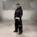 Men's Streetwear Distressed Hooded Sweatshirt - Deconstructed Patchwork Embroidery Oversized Zip-Up Jacket - Grunge Spray Paint Urban Style_viptrois.com