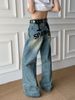 Men's Clothing Straight Casual Trendy Washed Sports Handsome High Street Loose Pants_viptrois.com