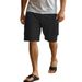 Men's Clothing New Cotton And Linen Work Shorts Drawstring Elastic Waist Straight Leg Solid Color Breathable Daily Beach Five Point Casual Shorts_viptrois.com
