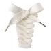 Shoe Accessories smile shoelaces ouder bread shoelaces white beige 2cm widened flat metal head shoelace rope a pair_viptrois.com