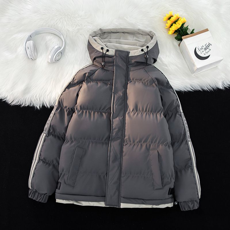 Large Size Cotton-padded Clothes For Men, Loose Cotton-padded Jackets, Striped Thickened Cotton-padded Clothes, Bread Jackets For Men_viptrois.com