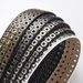 New style square, bead, willow, nail, three exhaust eyes, punk PU belt, unisex personalized and trendy pants belt_viptrois.com