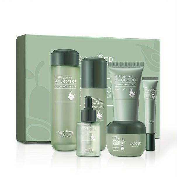 Avocado Collection Six-Piece Set, Nourishing And Moisturizing Skin Care Products_viptrois.com