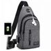 USB Charging Crossbody Bag For Men - Lightweight Anti-Theft Chest Shoulder Bag With Multiple Pockets, Water-Resistant Oxford Fabric, Adjustable Strap_viptrois.com