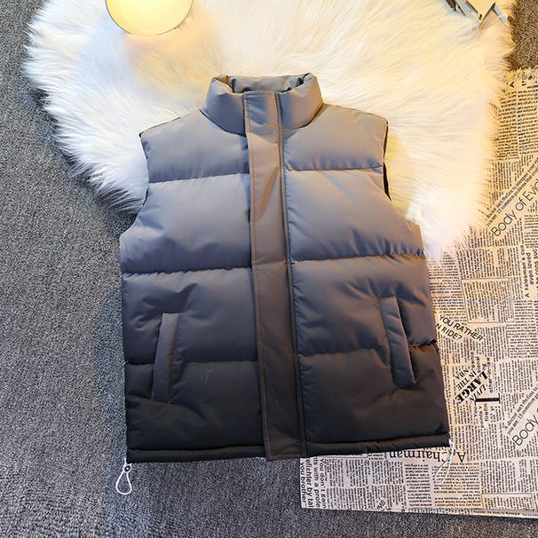 Unisex Stand Collar Vest – Gradient Print Winter Layering Essential (M-5XL, 3 Trendy Colors For Couples & Streetwear)_viptrois.com