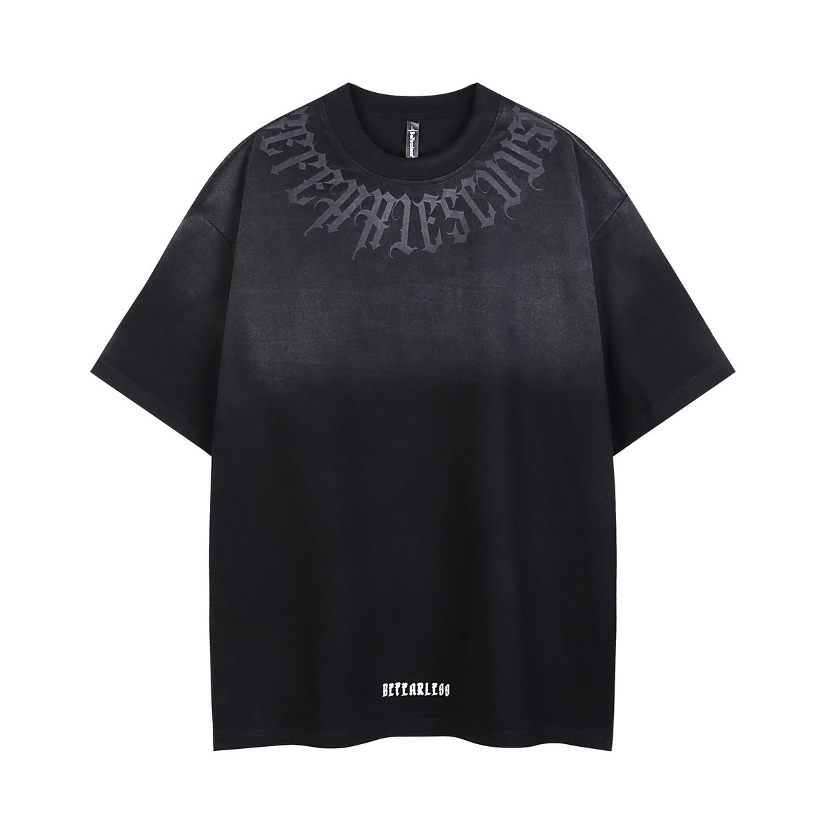 Men's Clothing Retro Fashion Brand Letters Old Washed Oversize Heavy Short Sleeved T Shirt_viptrois.com