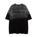 Vintage Washed Gradient Tee - Men's Oversized Hip-Hop Graphic T-Shirt With Distressed Embroidery_viptrois.com