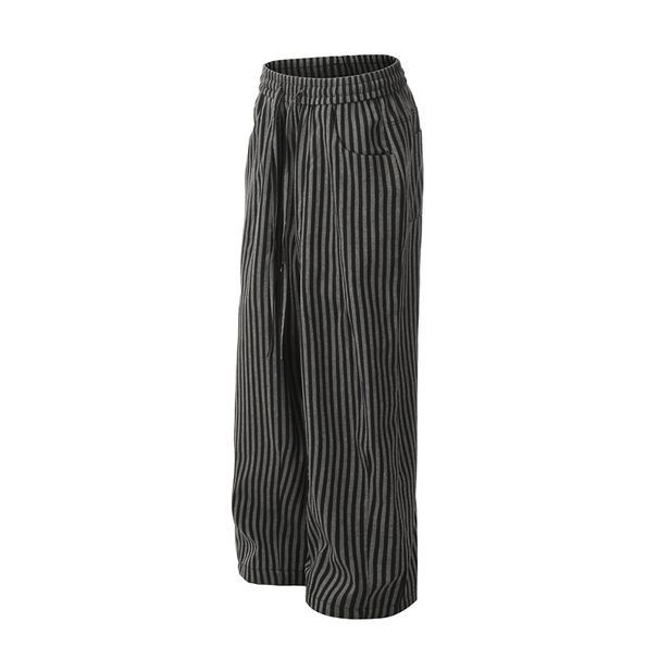 Men's Clothing Vertical Striped Wide Leg Casual Pants For Men And Women With Loose Drape And Versatile Straight Pants Long Pants_viptrois.com