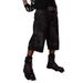 Premium Products Y2k Trendy Street Wide Leg Washed And Worn Rhinestone Denim Shorts Loose Cropped Pants_viptrois.com