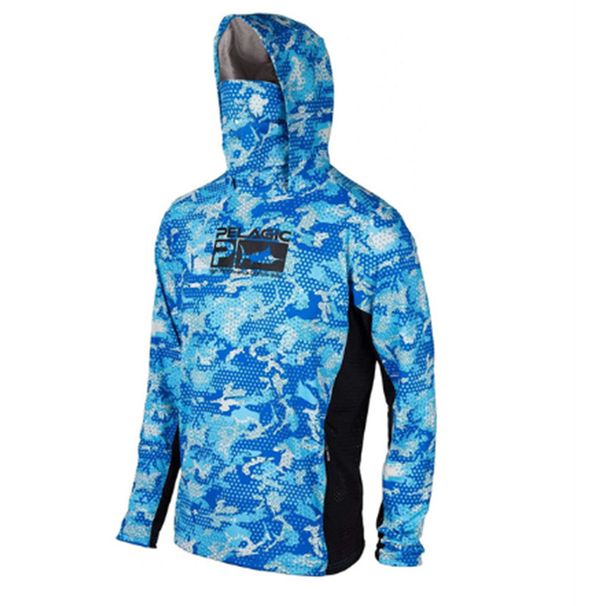 Men's Clothing Ocean Fishing Shirt Summer Sun Protection Fishing Suit Long Sleeve Anti Ultraviolet Mask Hooded Fishing Suit Upf 50+_viptrois.com