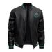 Men's Clothing Splicing Fashion Embroidery PU Leather Men's Jacket Japanese Fashion Brand Motorcycle Clothes Large Size Leather Jacket_viptrois.com