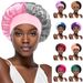 New Wide Brim Color Matching Sleeping Cap Ladies Fashion Elastic Chemotherapy Cap Two Color Stitching Hair Care Washing Cap_viptrois.com