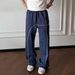 Men's Casual Straight Leg Trousers Versatile Cooling Structure Three Needle Five Thread Air Layer Sports Sweatpants For Spring Summer_viptrois.com