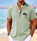 Men's Simple Short Sleeve Shirt Turtle Pattern 3D Printed Cardigan Single Breasted_viptrois.com