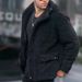 Men's Fleece Hooded Jacket – Streetwear Essential, Windproof Polyester Blend With Zip Pockets (S-XXXL, Beige/Khaki/Black)_viptrois.com