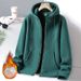 Fleece Thickened Sweater Men's Autumn And Winter Casual Loose Outdoor Hooded Couple's Lamb Fleece Jacket Top Fleece Jacket_viptrois.com
