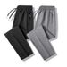 Men’s Fleece-Lined Jogger Pants – Winter Thermal Sweatpants With Zippered Pockets & Tapered Cuffs (M-5XL, Black/Charcoal)_viptrois.com