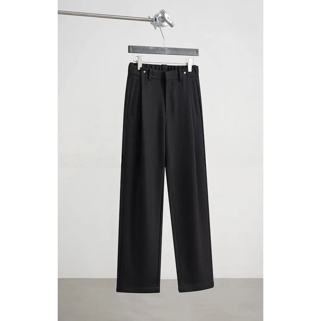 Autumn Winter New Elegant Old Money Style Mid-High Waist Straight Casual Pants Men's Fashion Light Luxury Versatile_viptrois.com