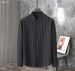 Seamless High Elastic Cross-Border Source Stretch Striped Non-Iron Smooth Long Sleeve Men's Export Shirt Men_viptrois.com