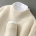 Men's 100% Wool Half-Turtleneck Sweater – Thick Winter Knit Pullover (Beige/Camel/Navy Blue, Sizes S-3XL, Oversized Fit For Layering)_viptrois.com