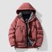 Pure Winter Workwear Jacket Men Short Casual Trendy Brand Windbreaker Coat White Duck Down Thickened Hooded Clothing_viptrois.com