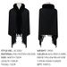 Women's Shawls Winter Fur Collar Scarf Shawl Dual Purpose Women Imitation Cashmere Shawl Thick Dress Shawl_viptrois.com