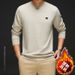 2025d 2025 Fleece Lined Thickened Sweatshirt Men's Long Sleeve T-Shirt Winter New Round Neck Top For Young And Middle-aged_viptrois.com