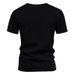 Kurzarm-Basic-Top Für Herren, Lässig, 100 % Baumwolle, Normale Passform, O-Ausschnitt, T-Shirts, Schwarz, Weiß, Marinegrau_viptrois.com