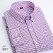 Men's Oxford Striped Long Sleeve Shirt - Korean Style Slim Fit Casual Button Down Shirt For Men (38-44 Sizes, Multiple Colors & Patterns Available)_viptrois.com