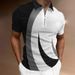 Men's Clothing Summer Men's Golf Shirt Geometric Stripe 3d Printed Short Sleeve Business Commuter Polo Shirt_viptrois.com